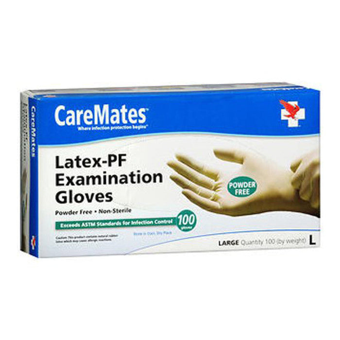 Caremates™ Medical Grade Vinyl Gloves – Powder-Free (Large, 100 Count) by Pasteur Pharmacy