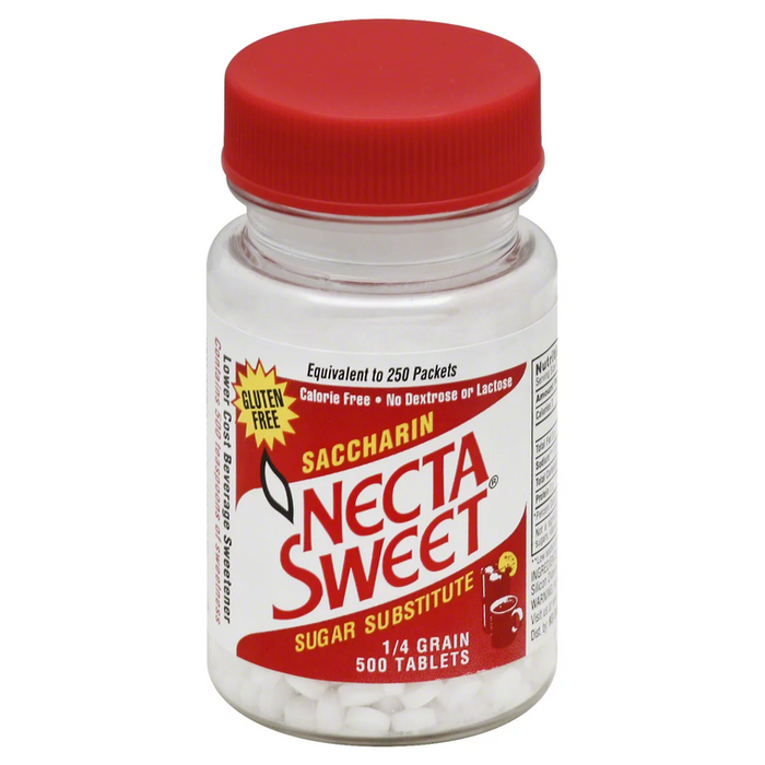 Necta Sweet Sugar Substitute, Saccharin, 1/4 Grain, Tablets by Pasteur Pharmacy