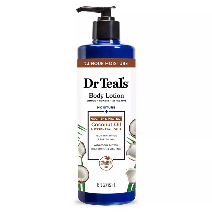 Dr Teal's Moisture + Nourishing Coconut Oil Body Lotion 18 Fl Oz by Pasteur Pharmacy