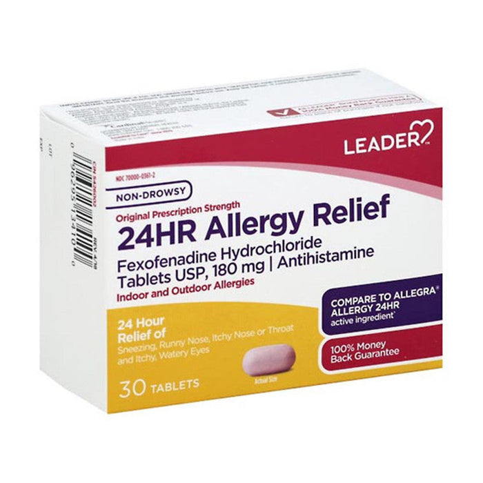 Top Selling Items Leader 24Hour Allergy Relief Tablets 180mg by Pasteur Pharmacy