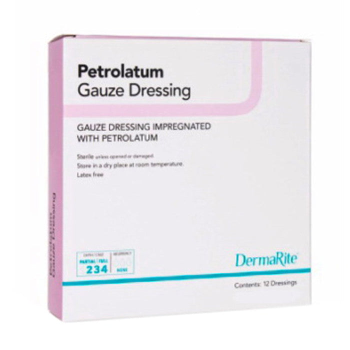 DermaRite Impregnated Dressing DermaLite 3 X 9 Inch Gauze Petrolatum Sterile, Box Of 50 by Pasteur Pharmacy