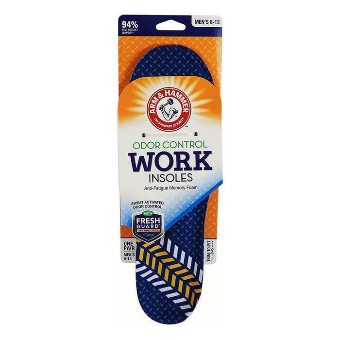 Arm & Hammer Men'S Memory Foam Work Insoles 1 Pair by Pasteur Pharmacy