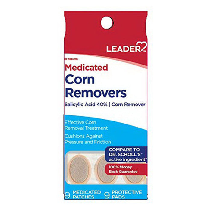 Leader(Tm)Corn Removers Medicated Patches & Protective Pads 9Ct (Compare To Dr.Scholls) by Pasteur Pharmacy