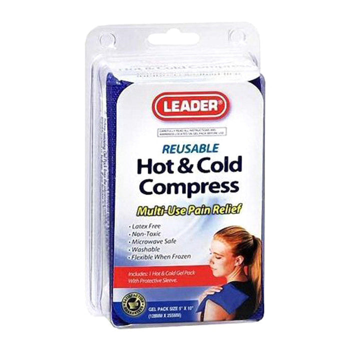 Leader Reusable Hot & Cold Compress - Microwaveable and Freezable Gel Pack, 1 Count by Pasteur Pharmacy