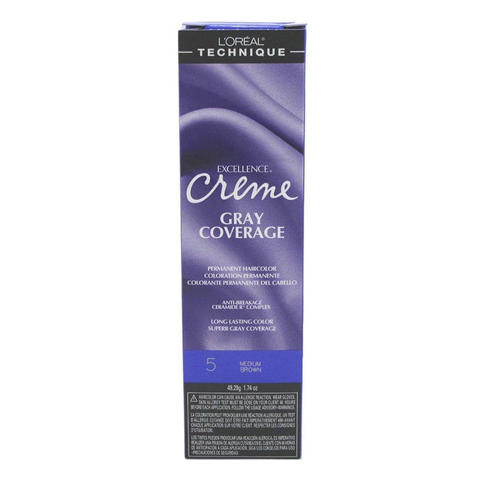 L'Oreal Excel Creme Color 5 Medium Brown 1.74 Oz by Pasteur Pharmacy