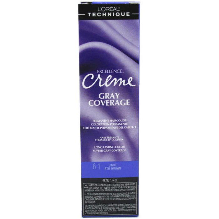L'Oreal Excellence Creme Gray Coverage Permanent Hair Color 6.1 Light Ash Brown by Pasteur Pharmacy