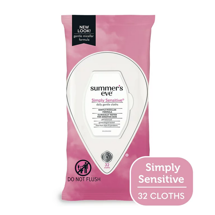 Summer's Eve Gentle Cloths, Daily, Simply Sensitive by Pasteur Pharmacy
