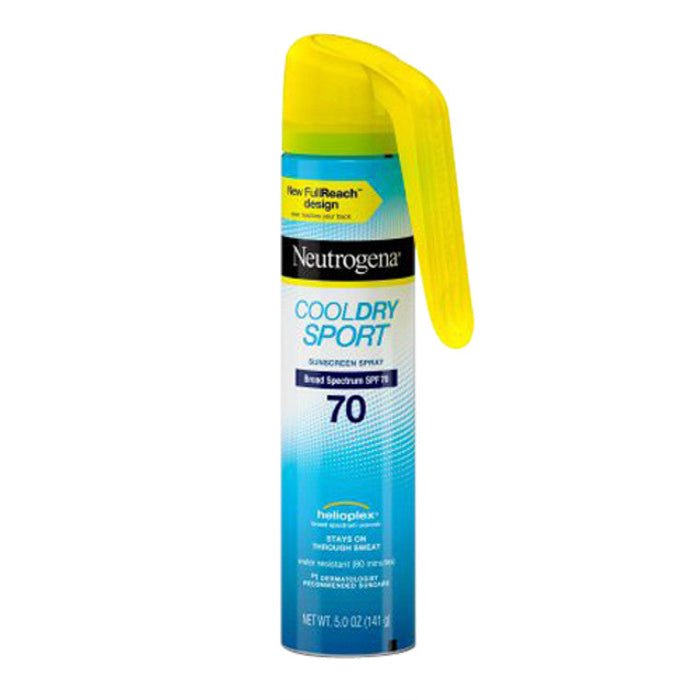 Neutrogena CoolDry Sport Sunscreen Body Spray With Broad Spectrum SPF 70 UVA/UVB Protection, Sweat- & Water-Resistant Mist, PABA-Free, Lightweight, Oil-Free, 5 Oz by Pasteur Pharmacy