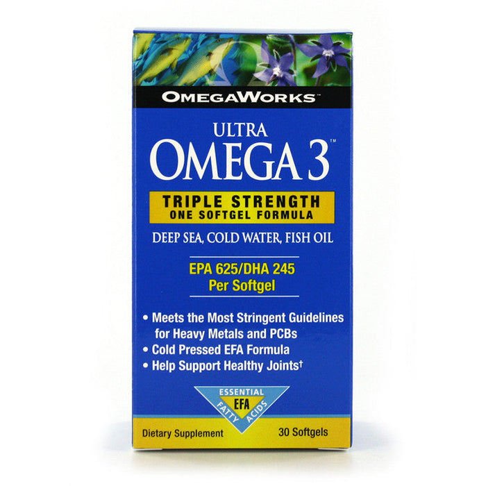 OmegaWorks Ultra 3 Triple Strength, 30 Softgels by Pasteur Pharmacy