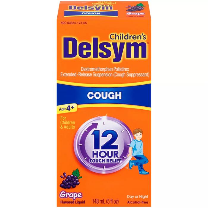 Delsym Children'S Cough Suppressant Liquid, Grape Flavor, 5 Ounce by Pasteur Pharmacy