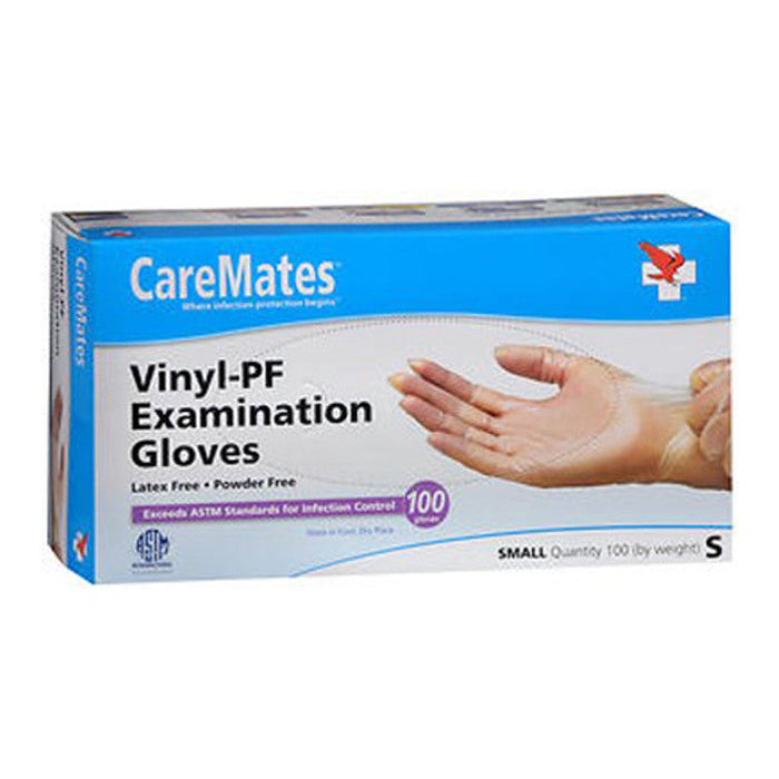 CareMates Vinyl Powder Free Exam Gloves - Small by Pasteur Pharmacy