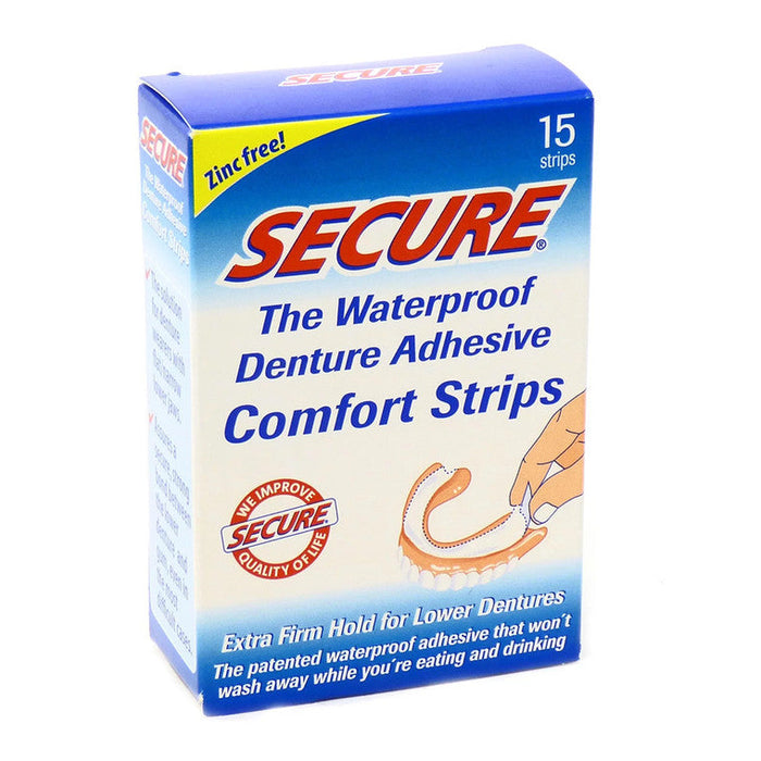 Secure Denture Adhesive Comfort Strips by Pasteur Pharmacy