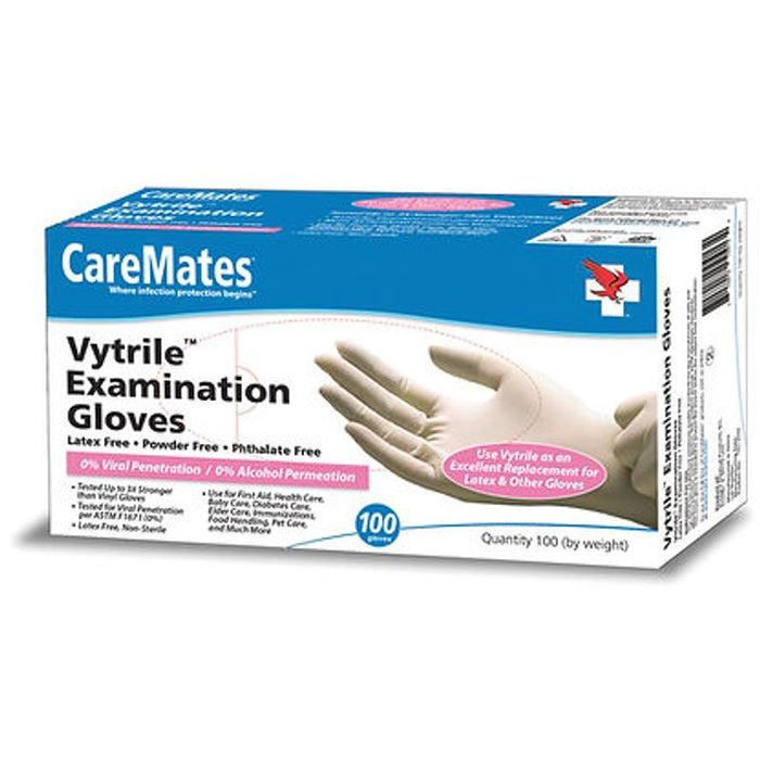 Caremates Vytrile Exam Gloves Latex Free Powder Phthalate Free X- Large 100Ct by Pasteur Pharmacy