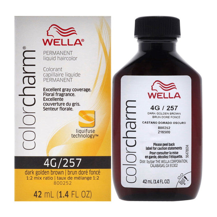 Wella Color Charm Permanent Liquid Haircolor 4G/257 Dark Golden Brown 1.4 Oz by Pasteur Pharmacy