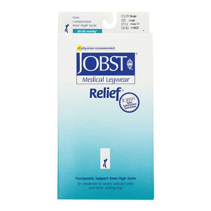 Jobst Medical Legwear Relief Knee High Socks 20-30 Mmhg Large Beige 1 Pair by Pasteur Pharmacy