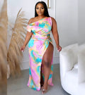 Aura Off Shoulder Maxi Dress - Plus Size by Fasheabe