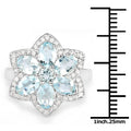 2.88 Carat Genuine Aquamarine .925 Sterling Silver Ring by Bids.com