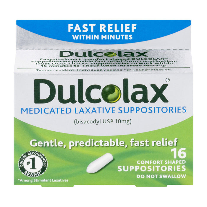 Dulcolax Suppositories, Medicated Laxative, 10 Mg, Comfort Shaped by Pasteur Pharmacy