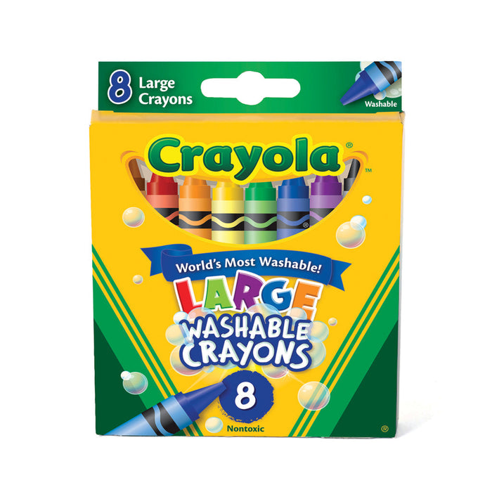 Crayola Ultra-Clean Washable Crayons, Large, 8 Colors/Box by Pasteur Pharmacy