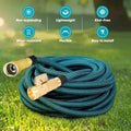 Heavy-Duty Garden Hose – 25Ft Leakproof Blue Rubber with Brass Connectors & Spray Nozzle by DailySale