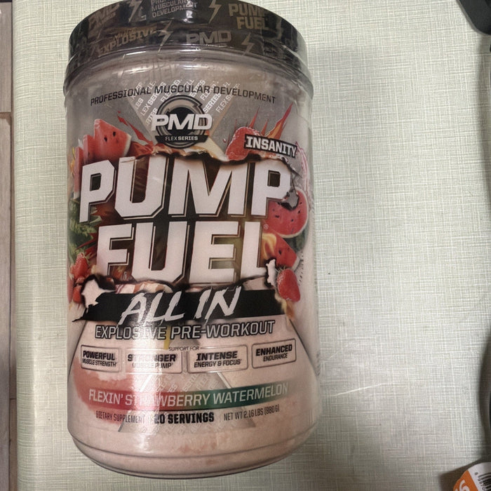 Pump Fuel All In Pre-Workout - Flexin' Strawberry Watermelon (20 Servings) by Price Is Right Miami