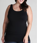 Curvy Short Basic Tank Top by Boutique 23