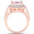 6.94 Carat Genuine Kunzite and White Topaz .925 Sterling Silver Ring by Bids.com