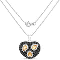 3.19 Carat Genuine Citrine and Black Spinel .925 Sterling Silver Pendant by Bids.com