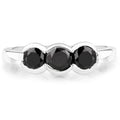 1.22 Carat Genuine Black Diamond .925 Sterling Silver Ring by Bids.com