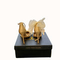 Lulus Tanyay Gold Satin Bow Pointed-Toe Ankle Strap Pumps, Size 8.5 by Vanessa Jane