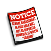 Sex Harassment Graded - Hard Hat Decal