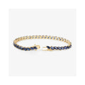 12.71 Ct Marquise Blue Sapphire Prong 10K Yellow Gold Diagonal Inline Tennis Bracelet by Fine Color Jewels