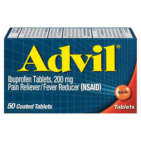 Advil Pain Reliever and Fever Reducer - Ibuprofen 200 mg, 50 Coated Tablets by Pasteur Pharmacy