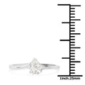 14K White Gold 0.50 Carat Genuine White Diamond Ring by Bids.com