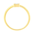 14K Yellow Gold Plated .925 Sterling Silver 1/20 cttw Miracle Set Diamond Promise Ring (J-K Color, I1-I2 Clarity) - Size 6 by Bids.com