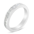 Women's 18K White Gold Princess Cut Diamond Band Ring (1 Cttw, G-H Color, SI1-SI2 Clarity) - Size 6 by Bids.com