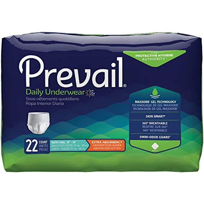 Prevail® First Quality Youth Absorbent Underwear – Size Small (22 Count) by Pasteur Pharmacy