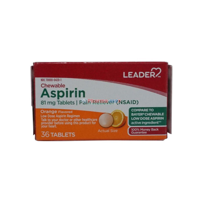 Leader™ Low Dose Aspirin (81 mg) – Orange Flavor by Pasteur Pharmacy