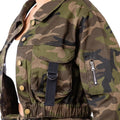 Utility Pocket with Strap Camo Cropped Jacket -{Matching Joggers Available -Link in Description} by The House of Stylez
