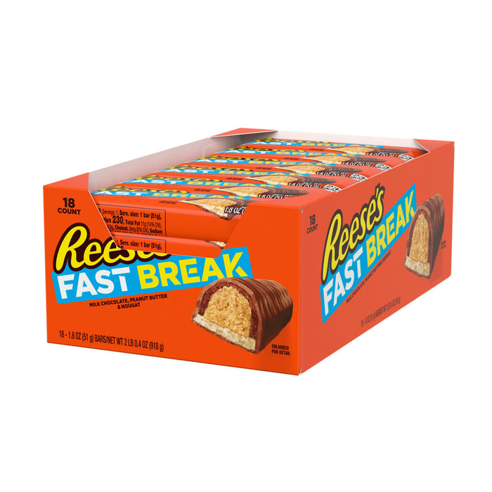 Reese's Fast Break Milk Chocolate Peanut Butter & Nougat Candy Bars – 18ct by Pasteur Pharmacy