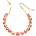 Inc Gold-Tone Pave Flower Strand Necklace, 17 + 3 Extender by Vanessa Jane