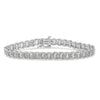 10k White Gold 2 cttw Diamond Fan-Shaped Link Tennis Bracelet (I-J Clarity, I3 Color) - Size 7.25"