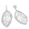 0.73 Carat Genuine White Diamond .925 Sterling Silver Earrings by Bids.com
