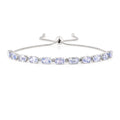 Oval Tanzanite Tennis Bracelet by Fine Color Jewels