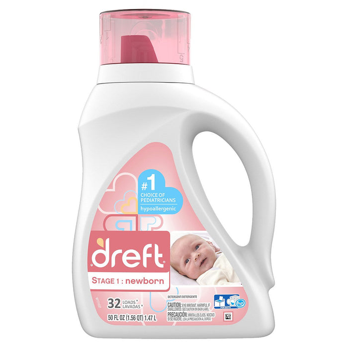 Dreft Stage 1: Newborn Baby Liquid Laundry Detergent, 32 Loads 50 Fl Oz by Pasteur Pharmacy
