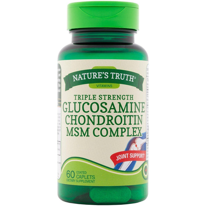 Nature's Truth Triple Strength Glucosamine Chondroitin MSM & Turmeric Complex, 60 Coated Caplets by Pasteur Pharmacy
