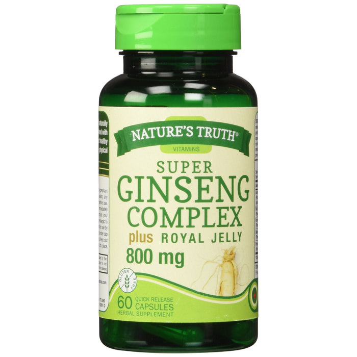 Nature's Truth Super Ginseng Complex Plus Royal Jelly 800 Mg Quick Release Capsules by Pasteur Pharmacy