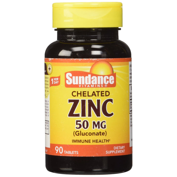 Sundance Vitamins 50 Mg Chelated Zinc Gluconate 90 Tablets by Pasteur Pharmacy