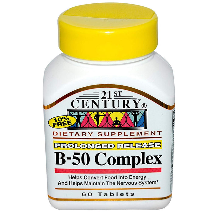 21st Century Prolonged Release Vitamin B-50 Complex Tablet 60ct by Pasteur Pharmacy