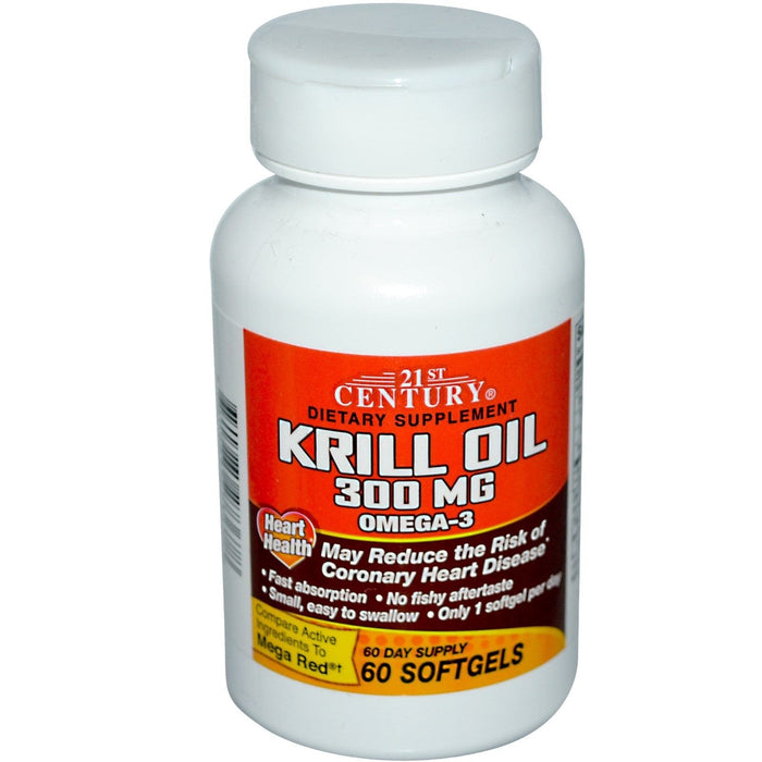 21st Century® Krill Oil – 350mg – 60 Softgels by Pasteur Pharmacy
